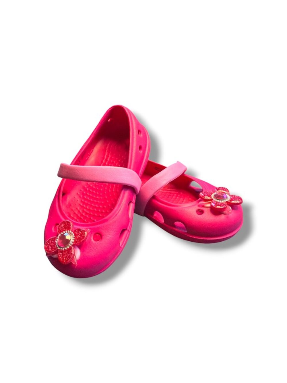 Baby CROCS Toddler Mary Jane Keeley Springtime  Pink Slip On Shoes Sz C 5 NWOT